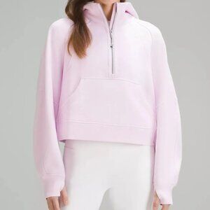 LuluLemon Scuba Oversized Funnel-Neck Half Zip in Meadowsweet Pink